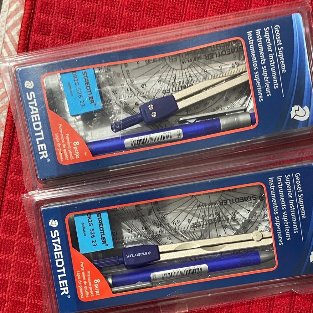 Staedtler Geometry Set with Compass and Protractor 2 Sets